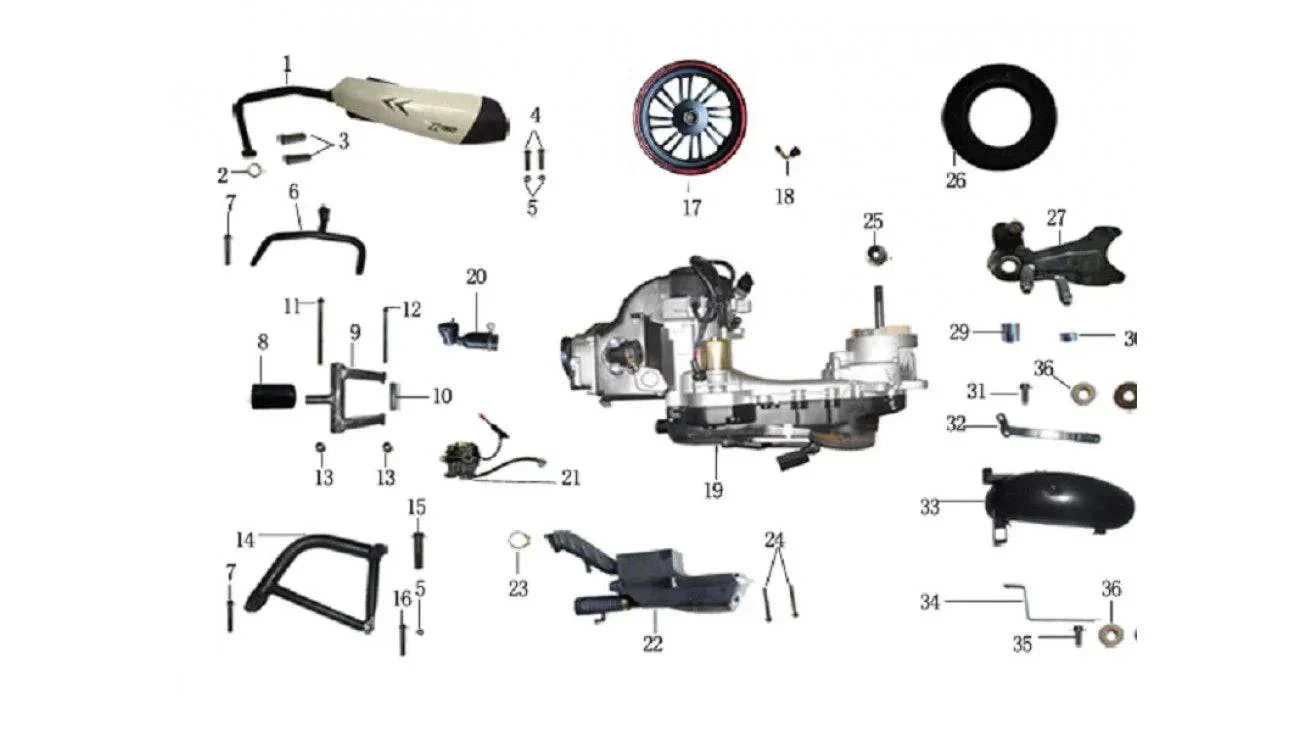NOIX DE SILENCIEUX LONGUE RA2-9-6 (SCOOTTERRE OEM) - Image 3