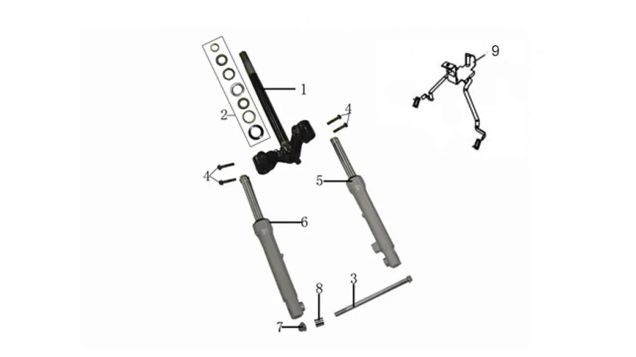 [6] AMORTISSEUR AVANT DROIT (SCOOTTERRE OEM)