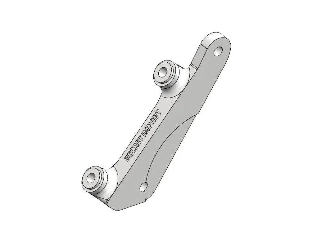 Aluminium CNC Brake Caliper 4 Pistons Adapter Secret Import (Bws/Zuma 50F & 50X) - Image 3