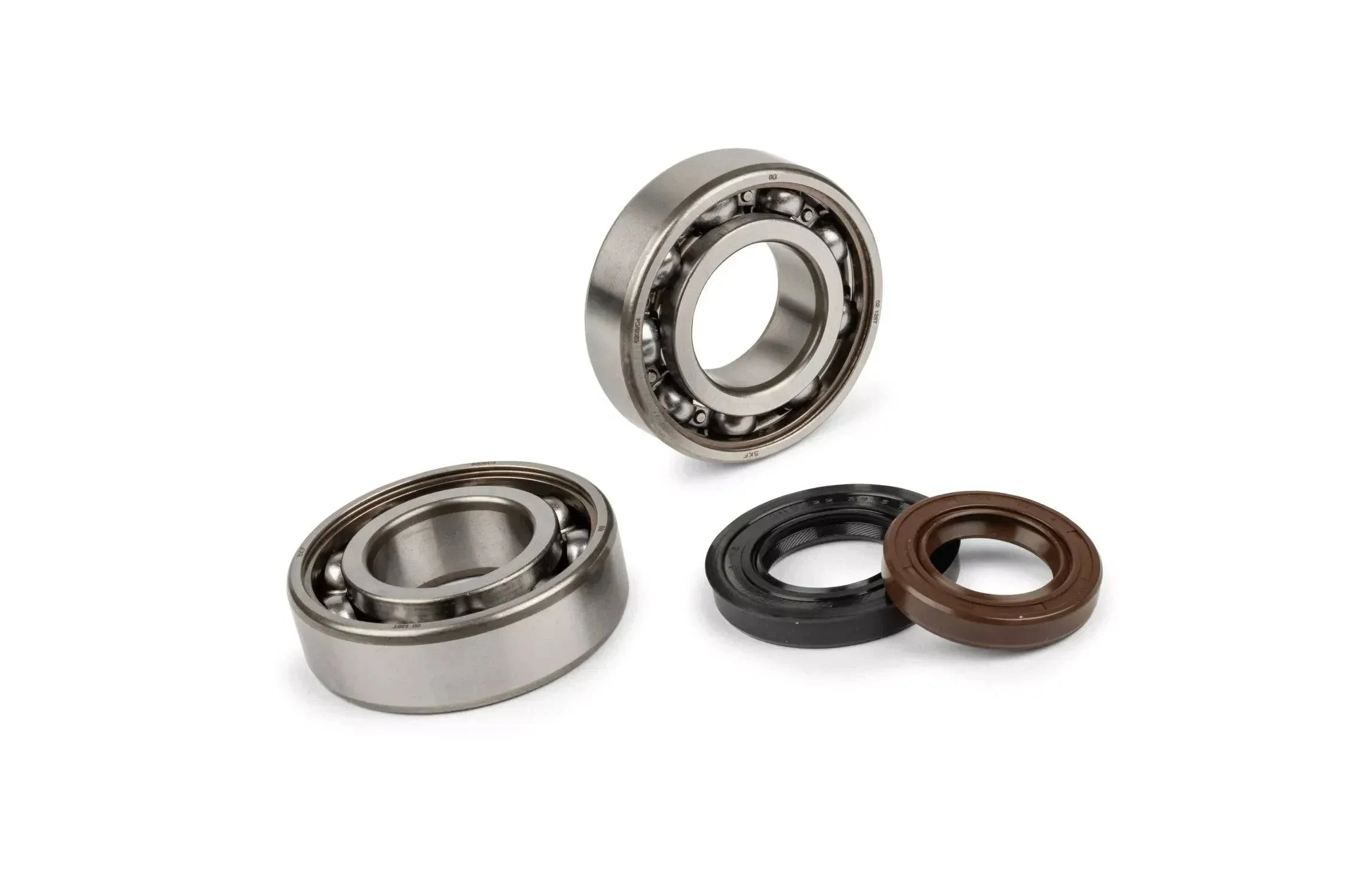 Crankshaft Bearings + Oil Seals Stage6 C4 Steel Cage (Minarelli 100CC, 2 Stroke) - Image 3