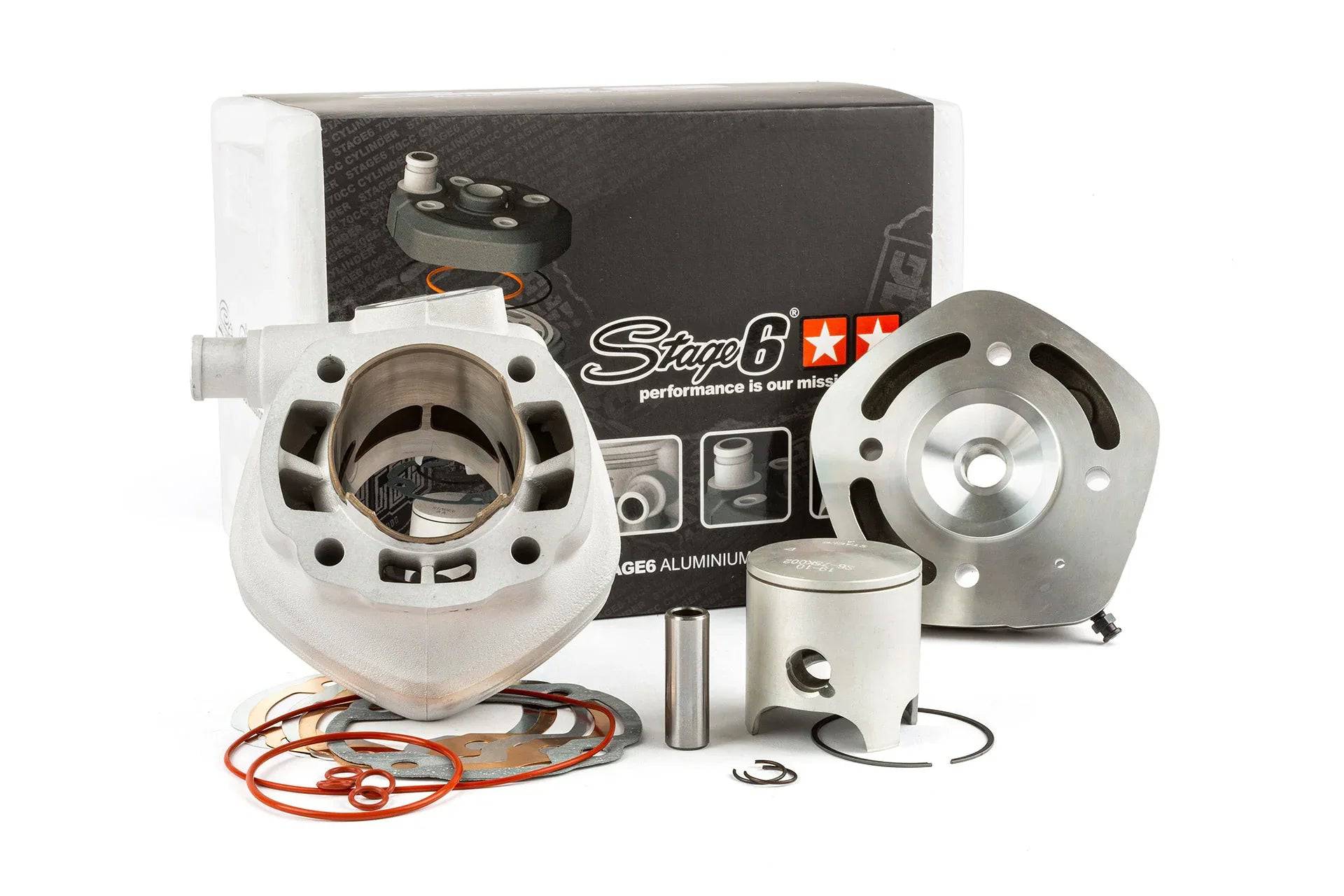 Cylinder Kit LC Stage6 Racing MKII 10mm 70cc Minarelli Horizontal - Image 9
