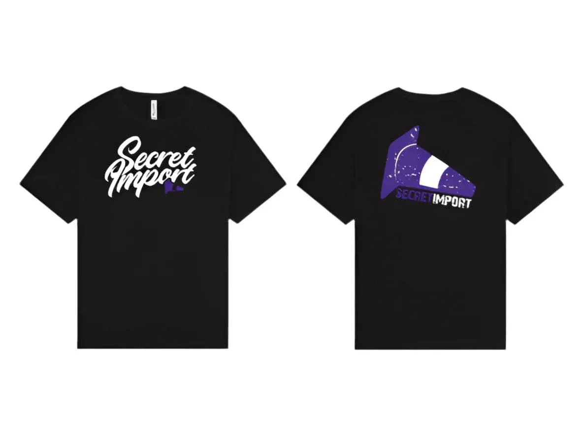 Vintage Black T-Shirt Unisex Secret Import New Wave