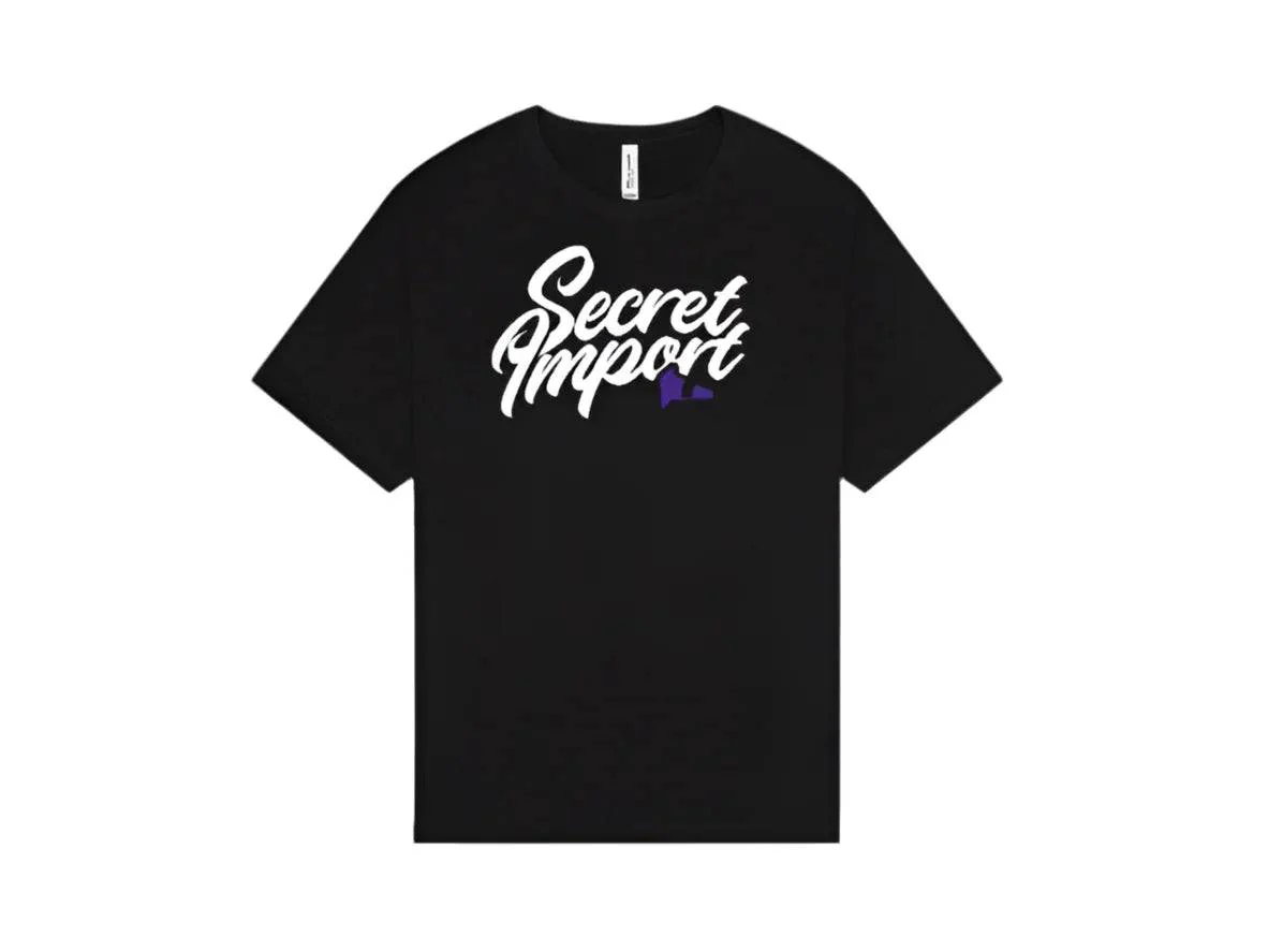 Vintage Black T-Shirt Unisex Secret Import New Wave - Image 2