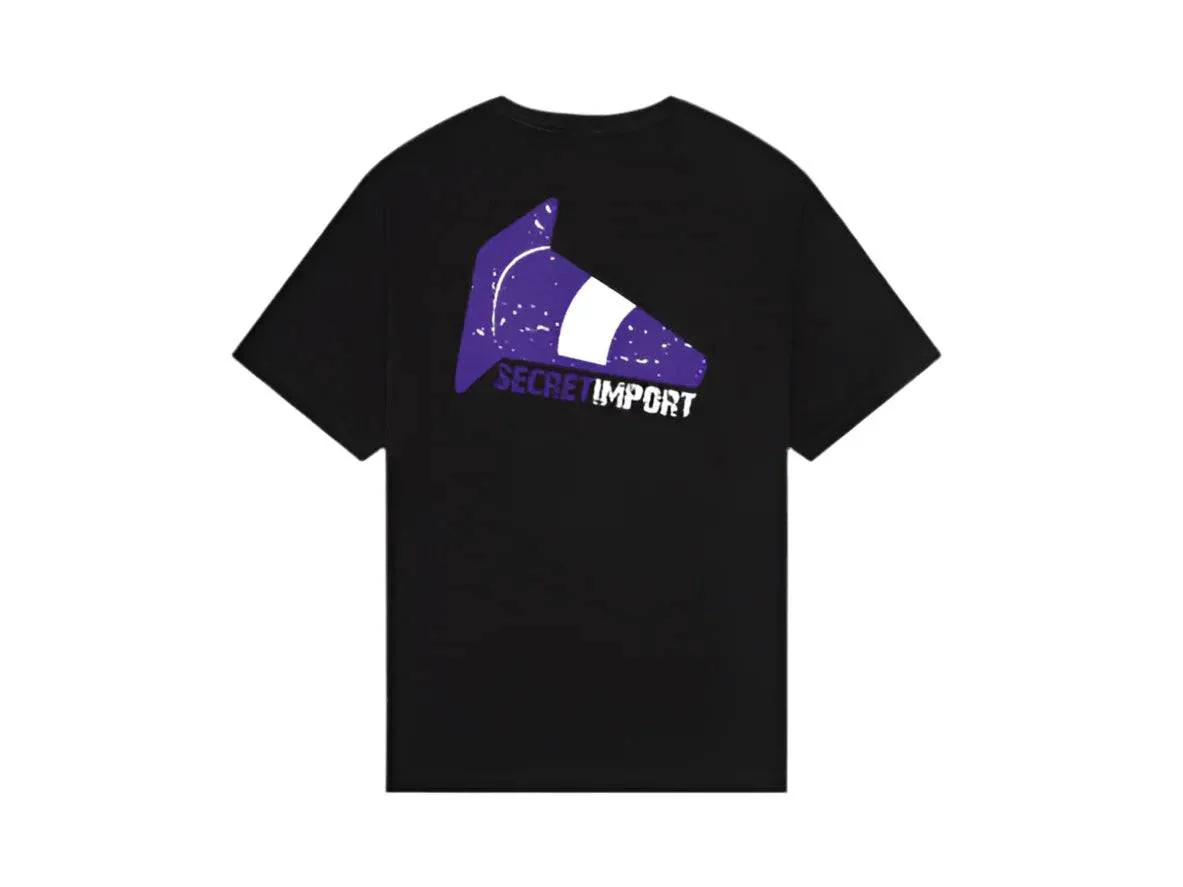 Vintage Black T-Shirt Unisex Secret Import New Wave - Image 3