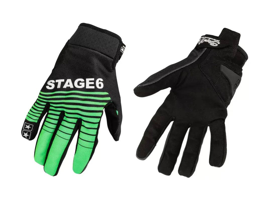 Motorcycle Gloves Stage6 Street Pure Green / Black