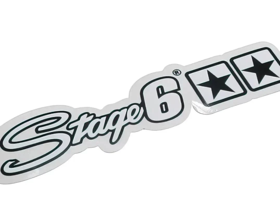 Sticker Stage6 Logo White (380x78mm)