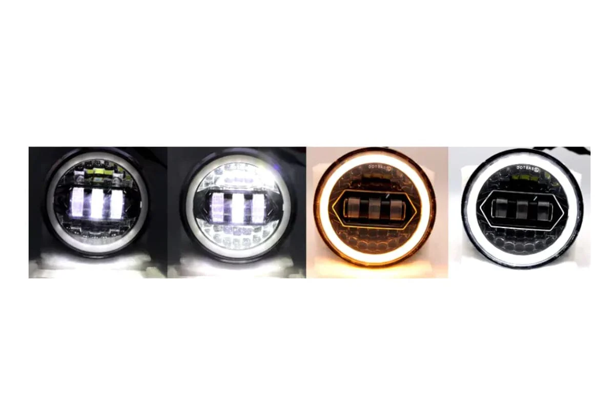Universal Headlight LED White Halo Ring Triangle (Angel Eyes Ø5.75in) - Image 2