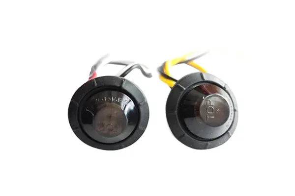 Universal Round LED Indicator Smoked Orange